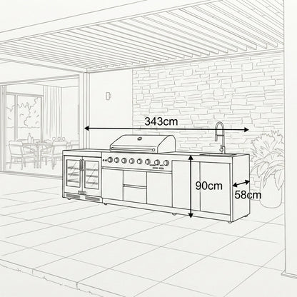 Assado Plus Outdoor Kitchen — from an angle