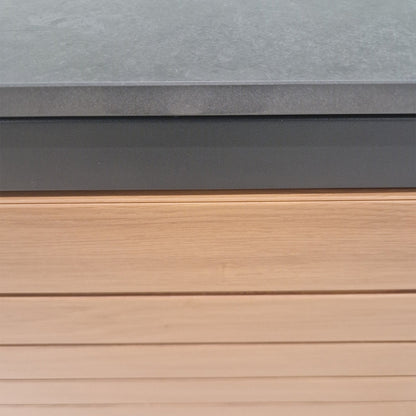 Cook Cab Outdoor Kitchen Workstation - Grey — side profile