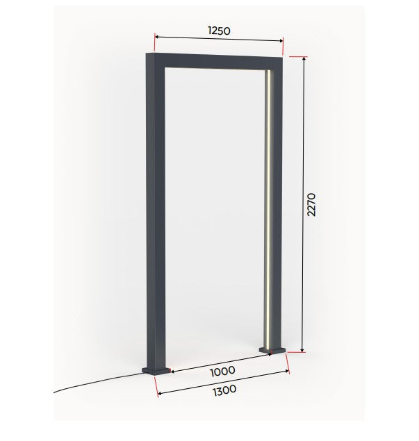 Titan Pergola Arch RGBW LED Set of 3 — in use outdoors