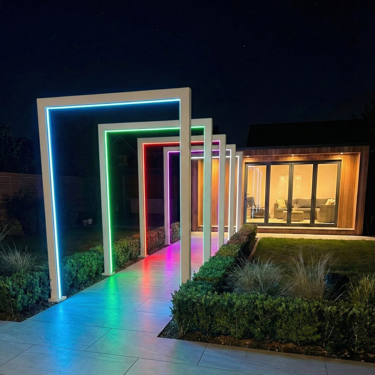Titan Pergola Arch RGBW LED — front view