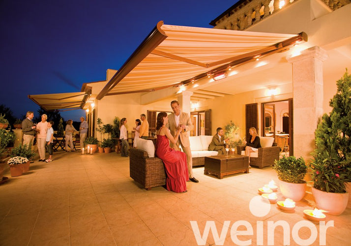 Oval Cassette Awning | Weinor Opal Design II | Curved Profile | Spans Up To 6.5m | Optional LED