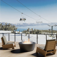 GlammFire Otello Fire Pit — in use outdoors