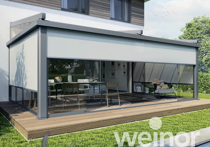 Textile Patio Roof | Weinor PergoTex II | Waterproof PVC Roof | Spans Up To 7m | Integrated Gutter
