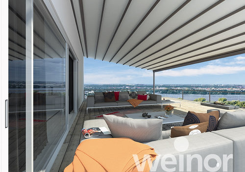 Textile Patio Roof | Weinor PergoTex II | Waterproof PVC Roof | Spans Up To 7m | Integrated Gutter