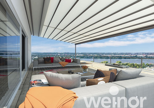 Textile Patio Roof | Weinor PergoTex II | Waterproof PVC Roof | Spans Up To 7m | Integrated Gutter