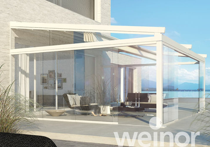 Textile Patio Roof | Weinor PergoTex II | Waterproof PVC Roof | Spans Up To 7m | Integrated Gutter