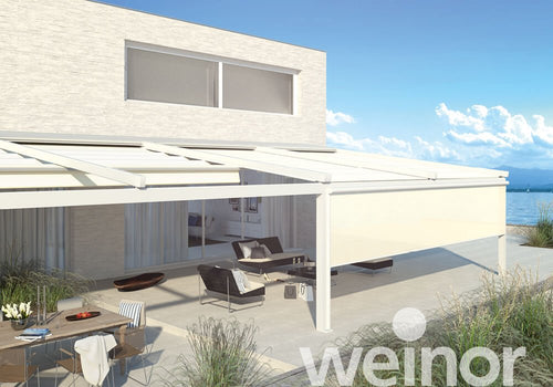 Textile Patio Roof | Weinor PergoTex II | Waterproof PVC Roof | Spans Up To 7m | Integrated Gutter