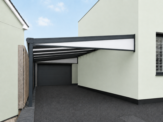 Aluminium Carport | The Tetto | Modular Interlinkable | Multiple Roof & Post Styles | Wall Mounted or Freestanding | Bespoke Configurations