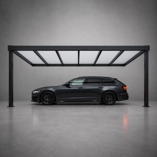 Aluminium Carport | The Tetto | Modular Interlinkable | Multiple Roof & Post Styles | Wall Mounted or Freestanding | Bespoke Configurations