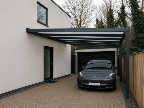 Aluminium Carport | The Tetto | Modular Interlinkable | Multiple Roof & Post Styles | Wall Mounted or Freestanding | Bespoke Configurations