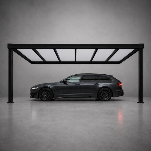 Aluminium Carport | The Tetto | Modular Interlinkable | Multiple Roof & Post Styles | Wall Mounted or Freestanding | Bespoke Configurations