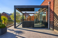 Motorised Pergola | Deponti Pinela Deluxe Plus | Sliding Retractable Panels | Spans Up To 7m | Integrated LED | Wall-Mounted or Freestanding