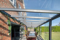 Aluminium Veranda | The Nobile | Wide Span Up To 7m | Extra-Large Gutter | Polycarbonate or Glass Roof