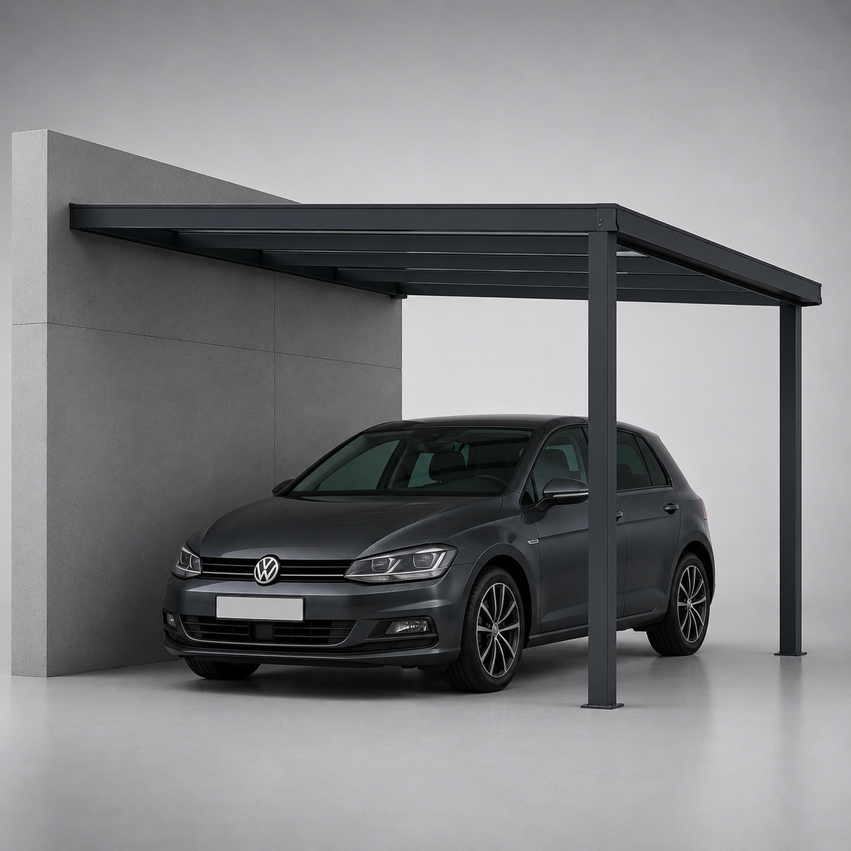 Aluminium Carport | The Stretto | Slim Profile | Aluminium Beam Covers | Wall Mounted or Freestanding | Clean Premium Finish