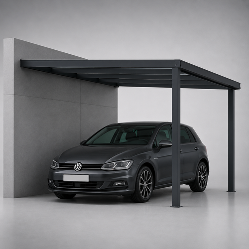 Aluminium Carport | The Stretto | Slim Profile | Aluminium Beam Covers | Wall Mounted or Freestanding | Clean Premium Finish