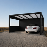 Freestanding Aluminium Carport | The Scudo  | No Wall Fixing Required | Concealed Rear Drainage | Standalone Vehicle Shelter