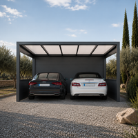 Freestanding Aluminium Carport | The Scudo  | No Wall Fixing Required | Concealed Rear Drainage | Standalone Vehicle Shelter