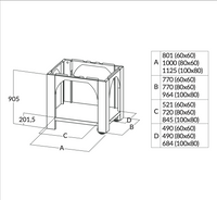 clementi original pulcinella pizza oven stand product exterior view