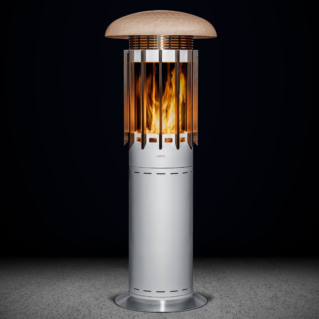 GlammFire Selene Hedges Gas Heater — from an angle