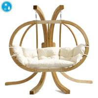 Globo Royal Double Hanging Egg Chair Set — from an angle