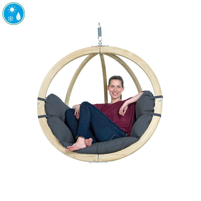globo single anthracite hanging egg chair cutaway render