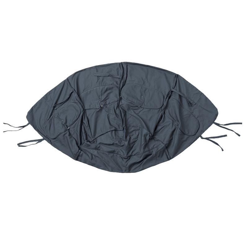 globo single anthracite hanging egg chair product exterior view — view 3