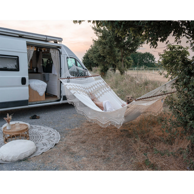 Palacio Boho Hammock — in use outdoors