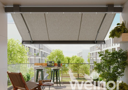 Cassette Awning | Weinor Smaila | Cubic Design | Spans Up To 5.5m | Optional LED & VarioShade Valance