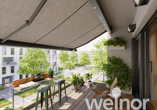 Cassette Awning | Weinor Smaila | Cubic Design | Spans Up To 5.5m | Optional LED & VarioShade Valance
