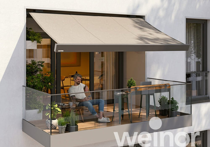 Cassette Awning | Weinor Smaila | Cubic Design | Spans Up To 5.5m | Optional LED & VarioShade Valance