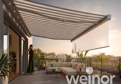 Cassette Awning | Weinor Smaila | Cubic Design | Spans Up To 5.5m | Optional LED & VarioShade Valance
