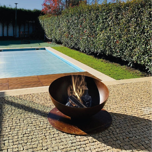 GlammFire Solace Fire Pit — in use outdoors