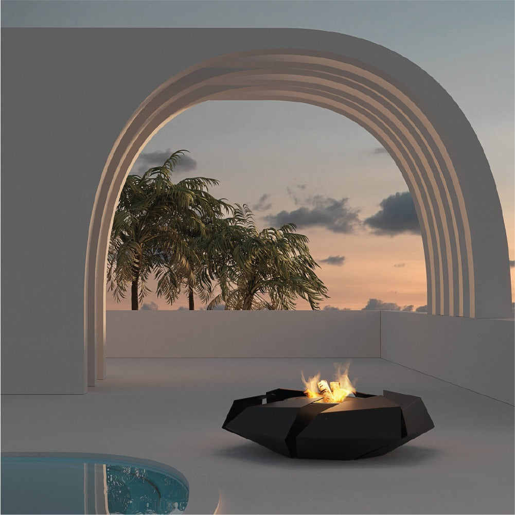 glammfire stravaganza fire pit bbq grill product exterior view — view 3