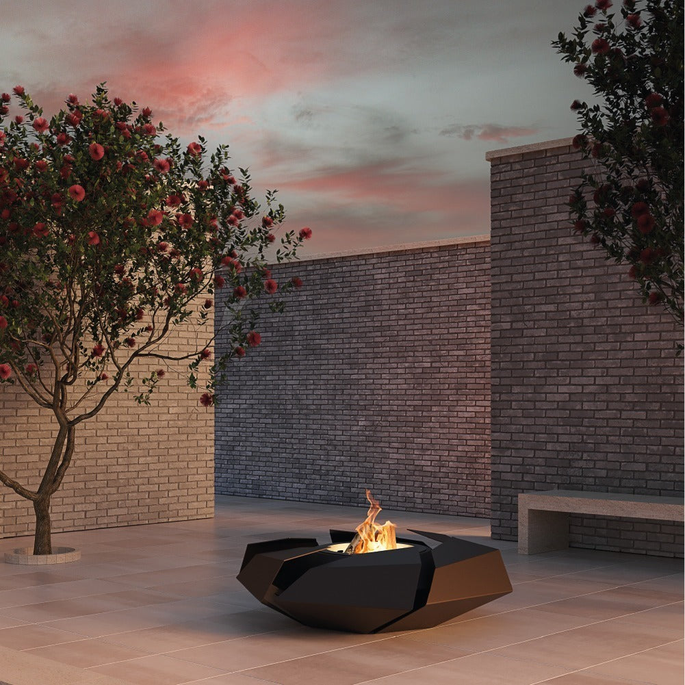 glammfire stravaganza fire pit bbq grill product exterior view — view 4