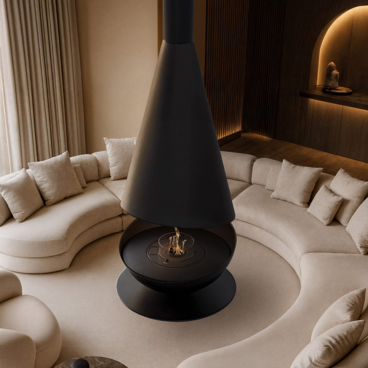 Glammfire Thales Suspended Fire — in use outdoors