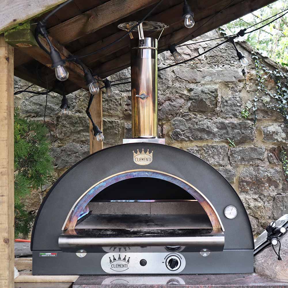 clementi original pulcinella wood gas fired pizza oven product exterior view — view 3