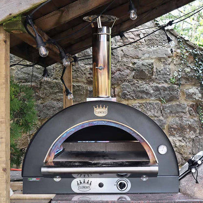 clementi original pulcinella wood gas fired pizza oven product exterior view — view 3