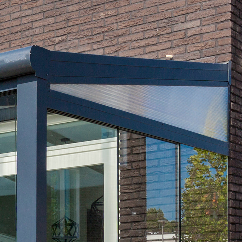 Veranda Gable Polycarbonate Panel | Roma Verandas | Custom Cut F-Profile Frame | Made for Sloped Gable Ends | Universal Veranda Compatibility