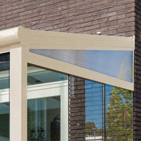 Veranda Gable Polycarbonate Panel | Roma Verandas | Custom Cut F-Profile Frame | Made for Sloped Gable Ends | Universal Veranda Compatibility