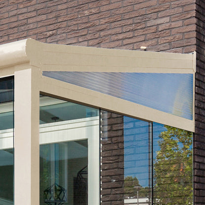 Veranda Gable Polycarbonate Panel | Roma Verandas | Custom Cut F-Profile Frame | Made for Sloped Gable Ends | Universal Veranda Compatibility
