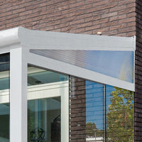 Veranda Gable Polycarbonate Panel | Roma Verandas | Custom Cut F-Profile Frame | Made for Sloped Gable Ends | Universal Veranda Compatibility