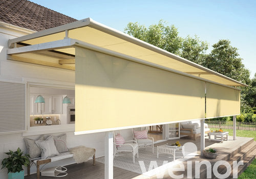 Vertical Zip Screen | Weinor VertiTex II | Add-On Privacy & Wind Protection | Heights To 2.2m