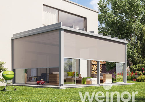 Vertical Zip Screen | Weinor VertiTex II | Add-On Privacy & Wind Protection | Heights To 2.2m