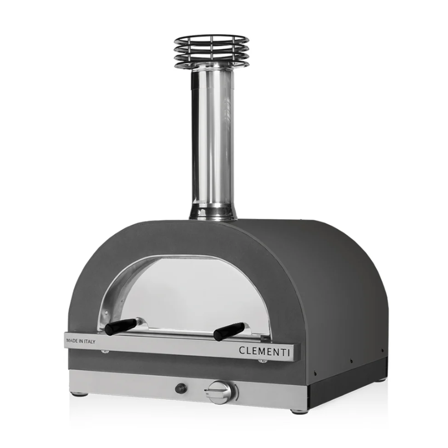 clementi gold wood gas fired pizza oven product exterior view — view 8
