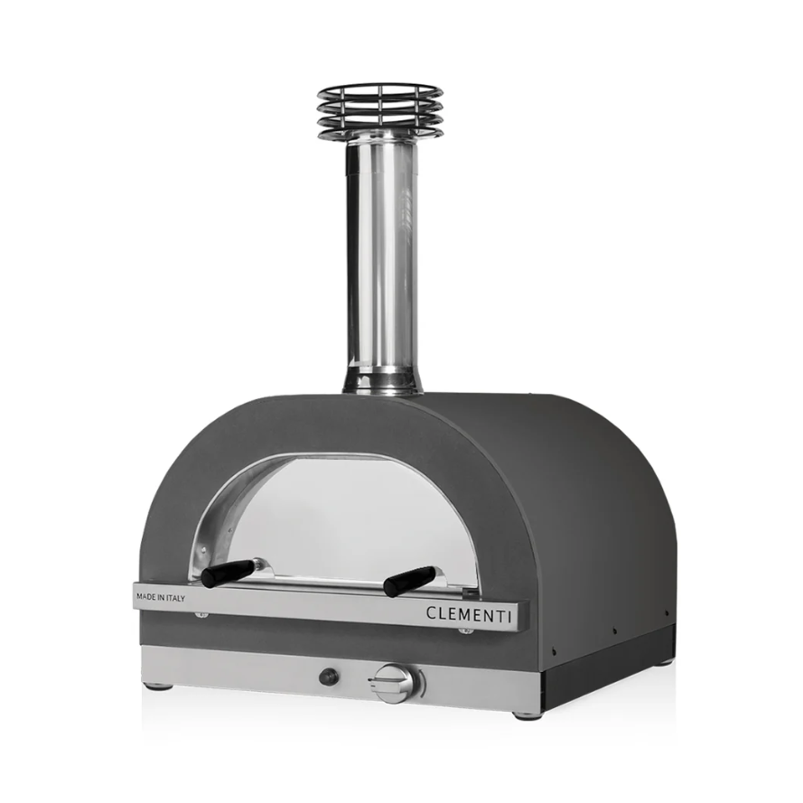 clementi gold wood gas fired pizza oven product exterior view — view 7