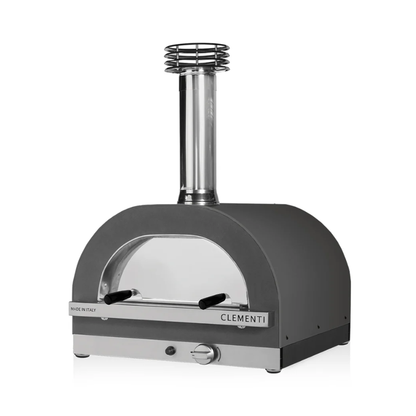 clementi gold wood gas fired pizza oven product exterior view — view 7