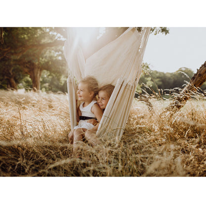 Brasil Natura Hammock Chair — styled in a garden setting