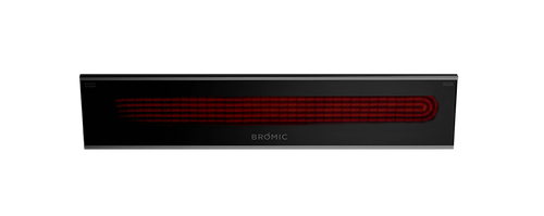 Bromic Platinum Smart-Heat Electric in black, switched on | Roma Verandas