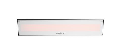 Bromic Platinum Smart-Heat Electric in white, switched on | Roma Verandas
