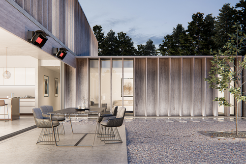 Bromic Platinum Smart-Heat Gas on a residential patio | Roma Verandas